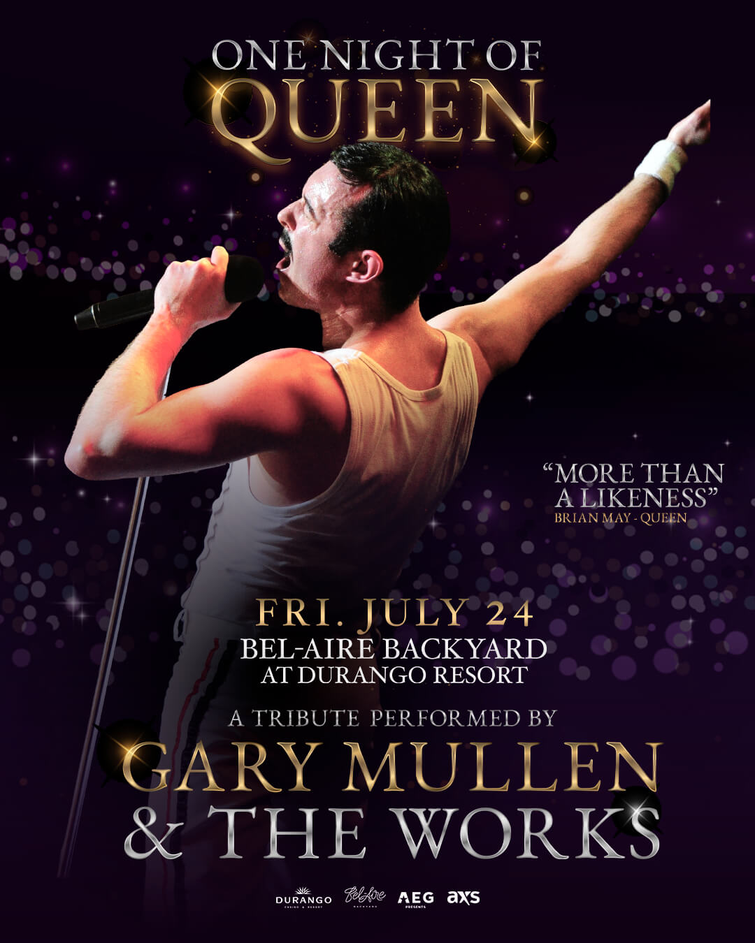 ONE NIGHT OF QUEEN: PERFORMED BY GARY MULLEN & THE WORKSBel-Aire Backyard at Durango Resort